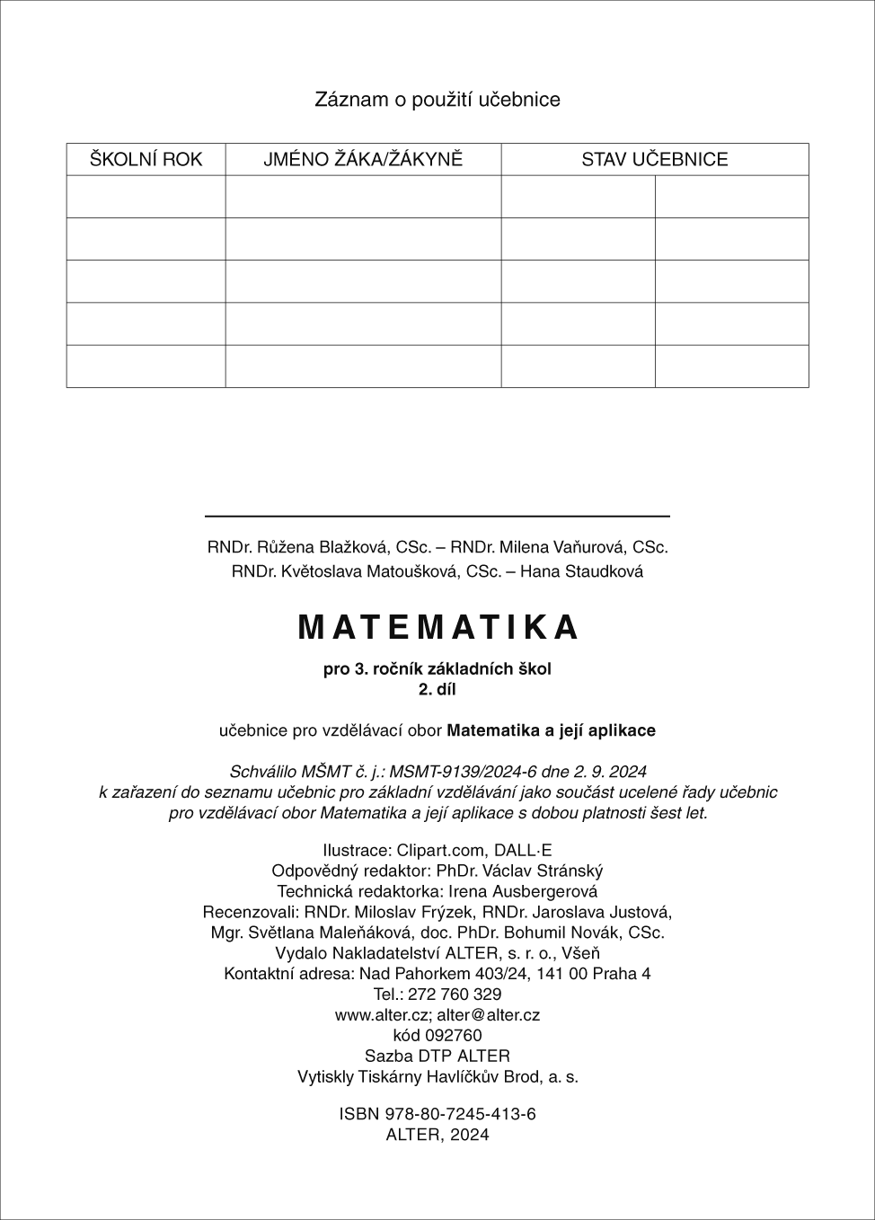 Matematika pro 3. ročník, 2. díl