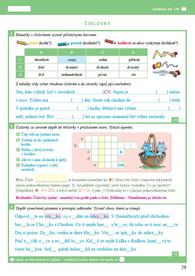 Pracovní sešit k Českému jazyku 3, 2. díl