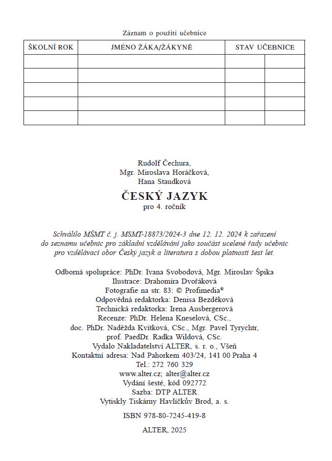 Český jazyk 4