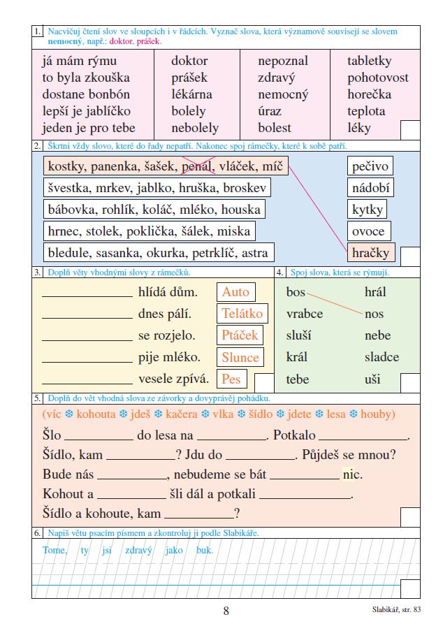 PRACOVNÍ SEŠIT ke Slabikáři, 2. díl