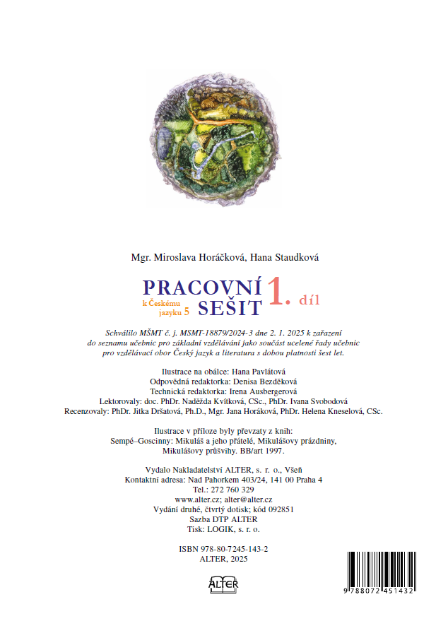 PRACOVNÍ SEŠIT k Českému jazyku 5, 1. díl ALTER