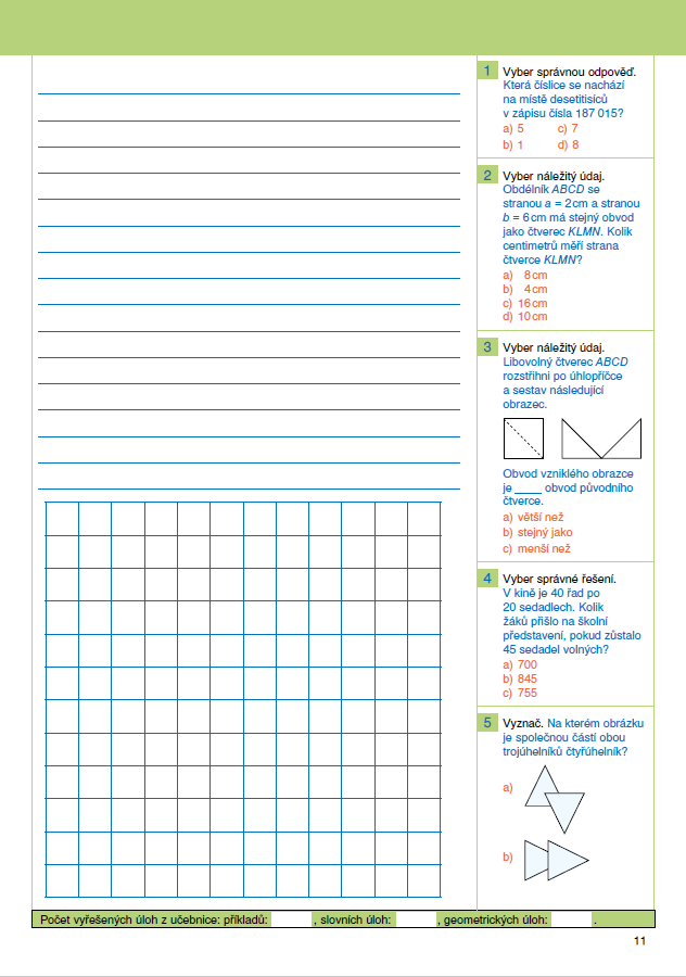 PRACOVNÍ SEŠIT k Matematice pro 5. ročník, 2. díl, str. 13