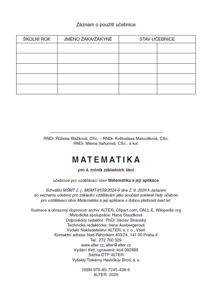 Matematika 4 - jednodilna - tiraz