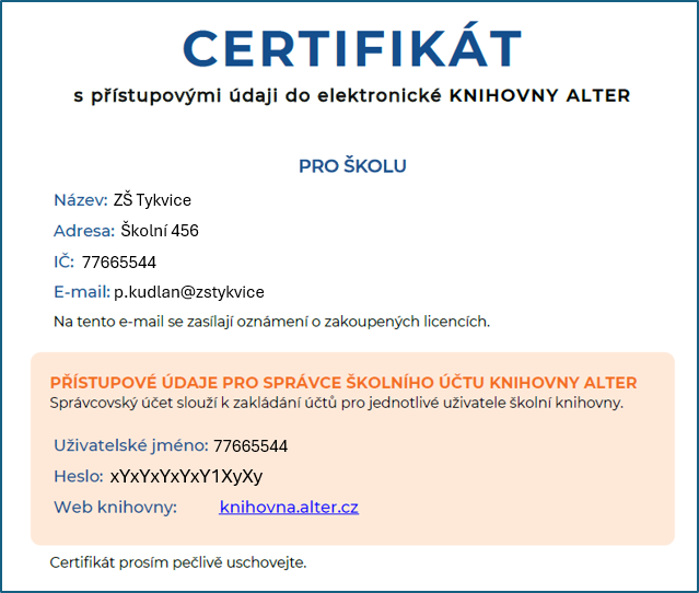 Certifikát
